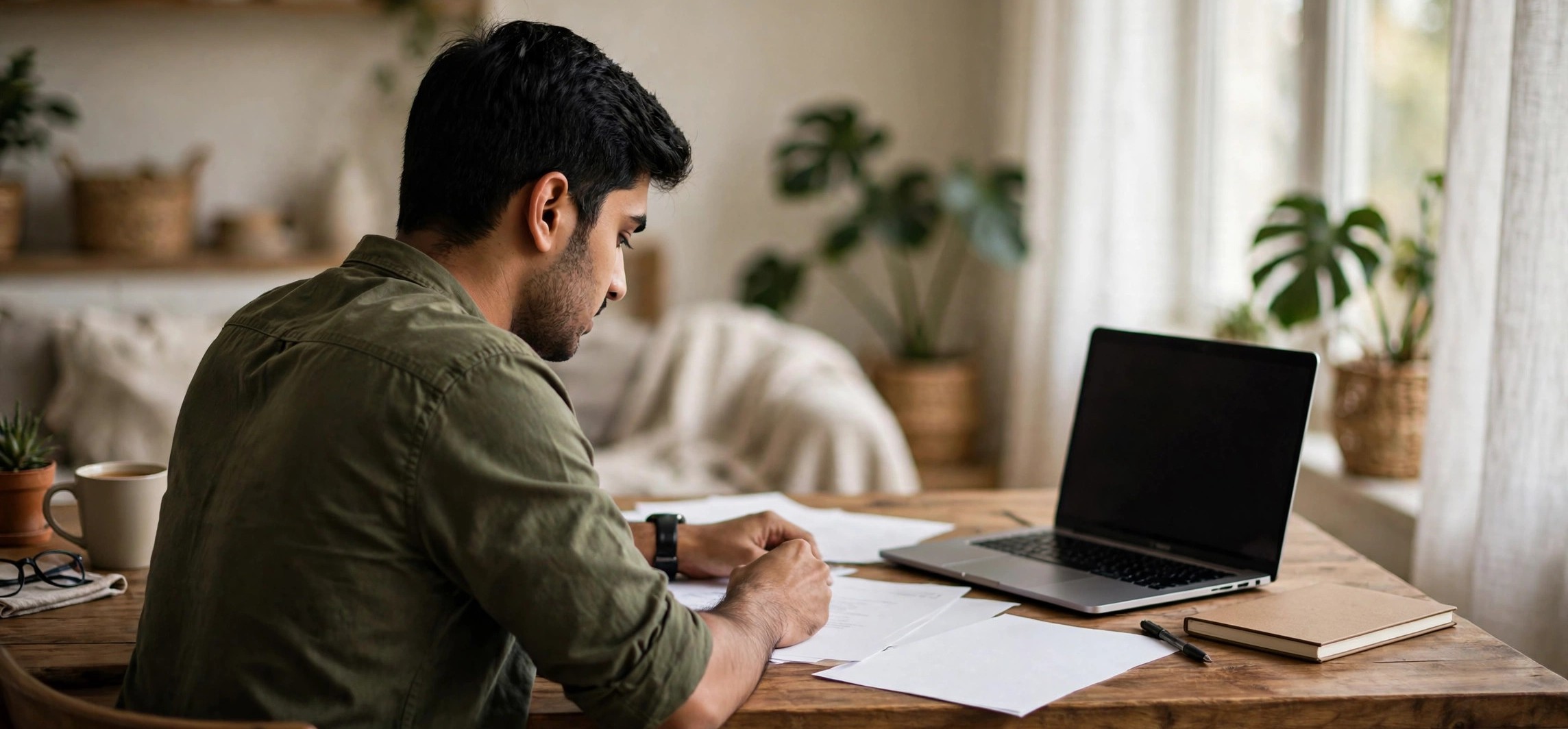 Indian freelancer organising documents for tax on freelancing income in India