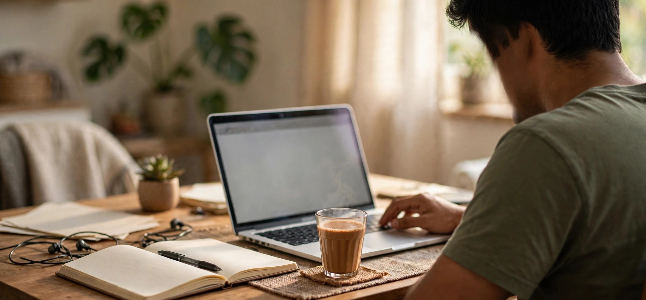 Indian beginner freelancer comparing Fiverr vs Upwork on a laptop at home