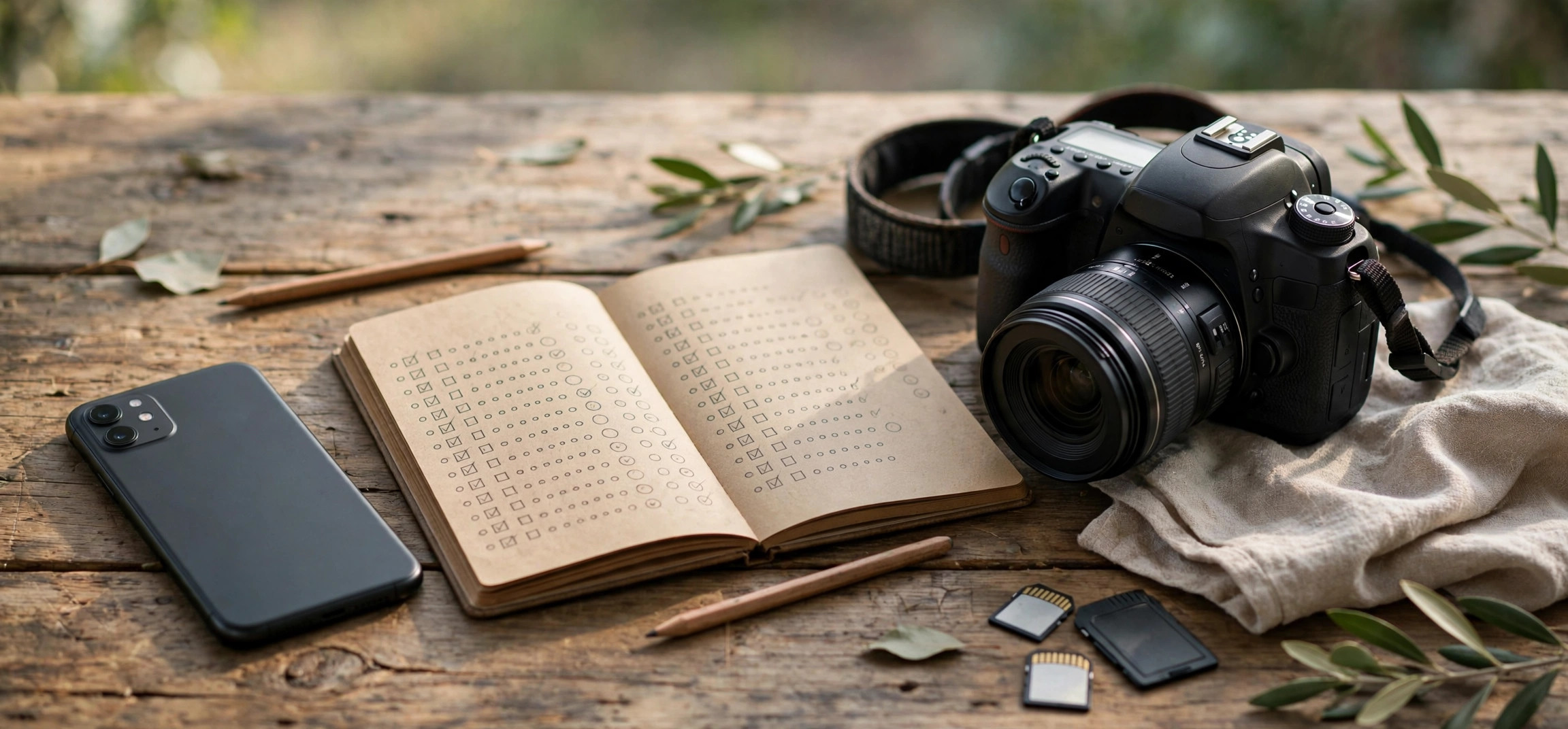 Beginner learning to sell photos online with a camera and laptop setup in India